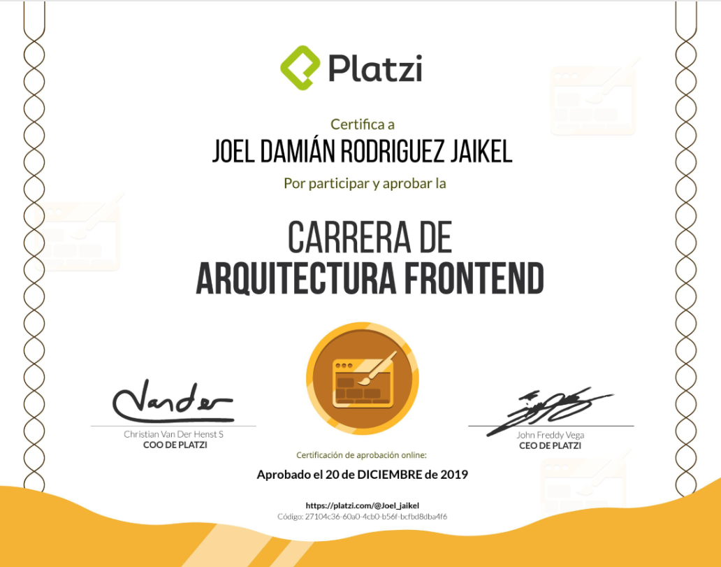 Certificado de Desarrollo Web Online